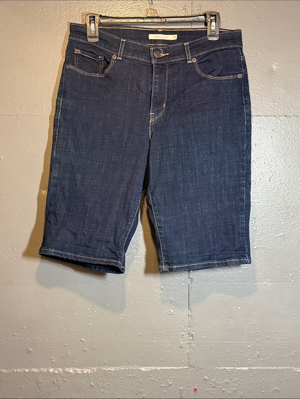 Levi's Dark Blue Denim Bermuda Shorts